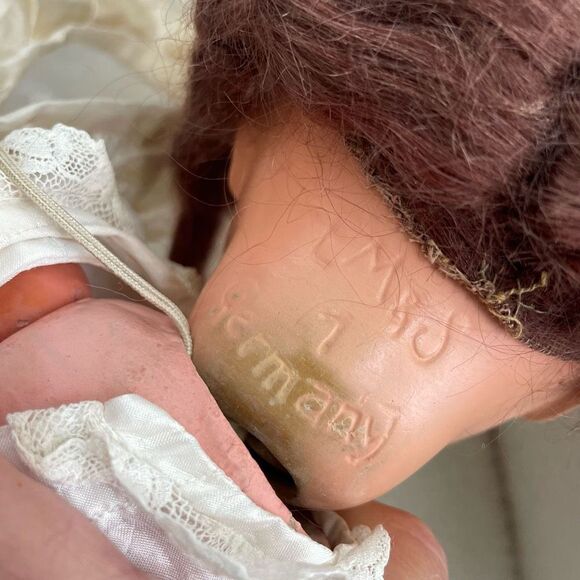 Vintage Antique EM&S Doll Bride Christening Open Close Eye 17” - Picture 6 of 16